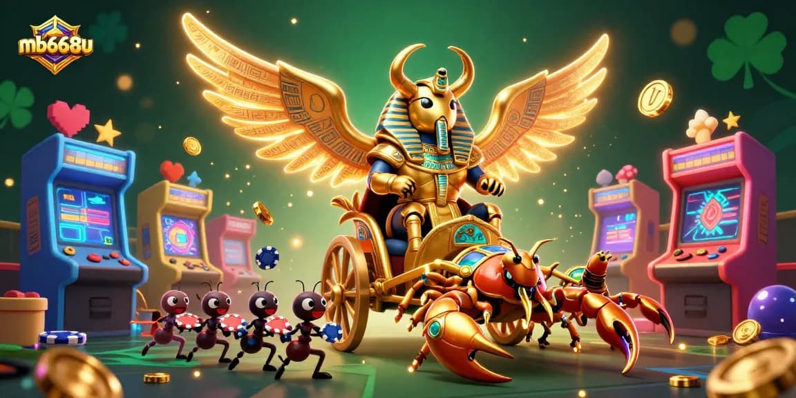 Engage with the thrilling mb668u gaming experience featuring vibrant characters in a dynamic casino scene.