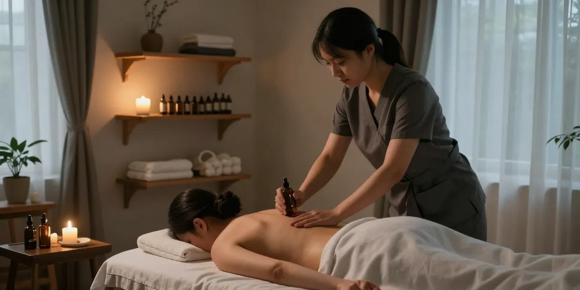 의정부출장안마의 전문 마사지사가 편안한 공간에서 고객을 관리하는 모습입니다.