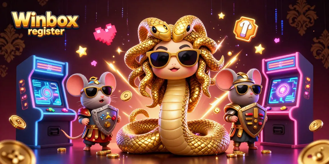 Winbox register and spin the Lucky Wheel in a vibrant casino-themed illustration.