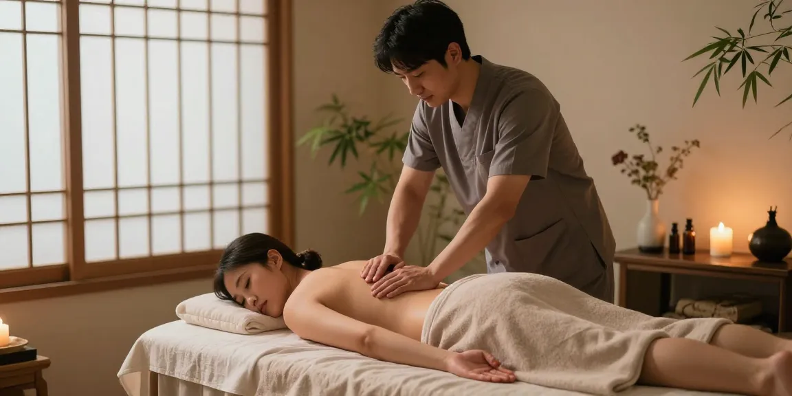 전주마사지로 편안한 남성 전용 스파 마사지 장면