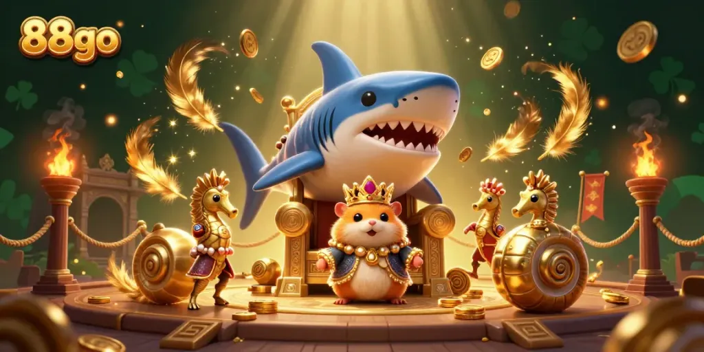 Experience thrilling gameplay at 88go with an illustration of vibrant characters and casino elements.