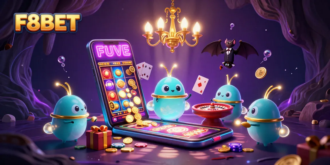 Experience thrilling games at F8BET in a vibrant 3D casino filled with excitement and holographic action.